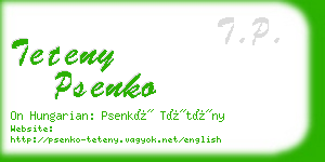 teteny psenko business card